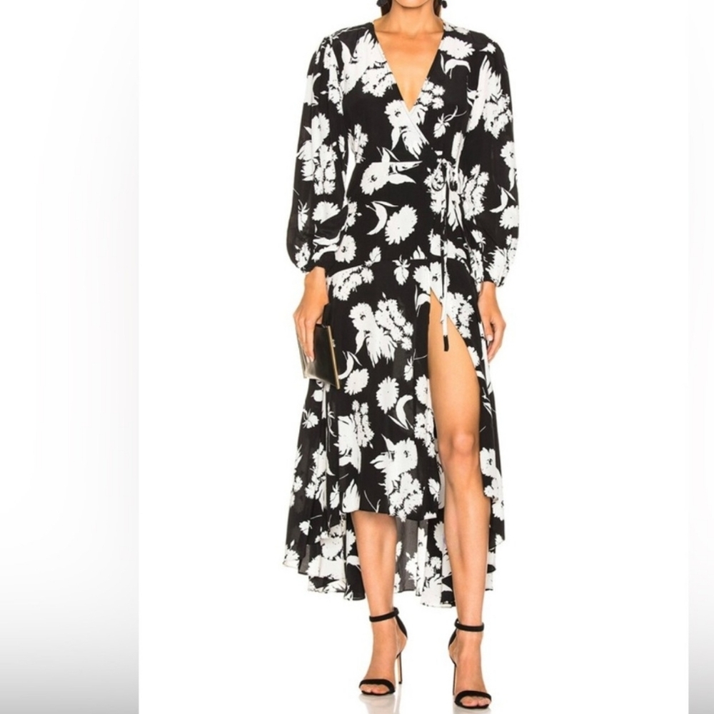 Ganni 100% Silk Floral Dress